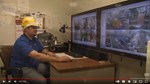 Employee monitoring video feed of animals
